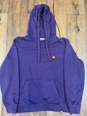 Ellesse Purple Crewneck Hoodie with Front Pocket